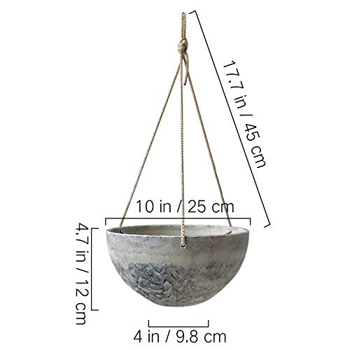 Marble Finish Hanging Flower Planter