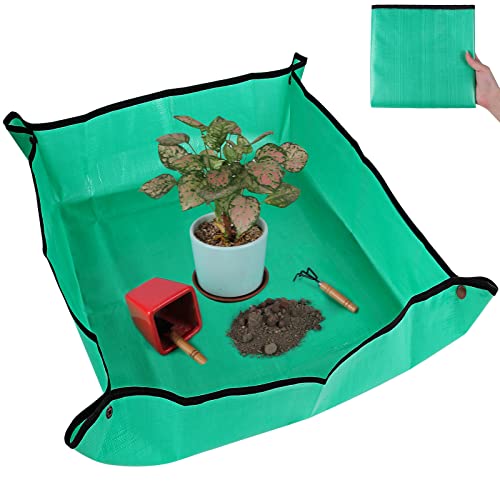 plant pot mat Plant Repotting Mat for Indoor Plants Potting Soil, Foldable Waterproof Plant Repotting/Potting Tray, Portable Potting Mat Gardening Tray for House
