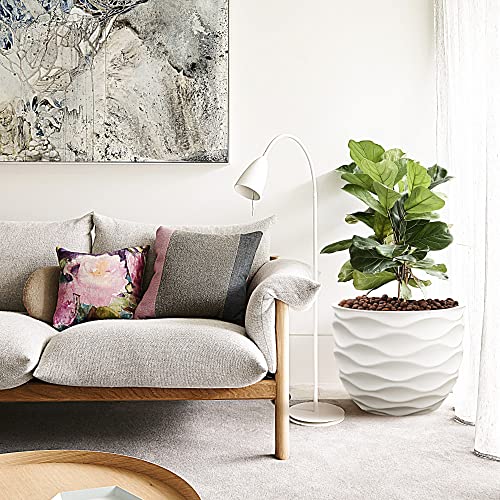 White Fiber Stone Waves Pot