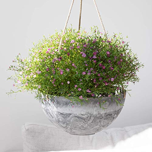 Marble Finish Hanging Flower Planter