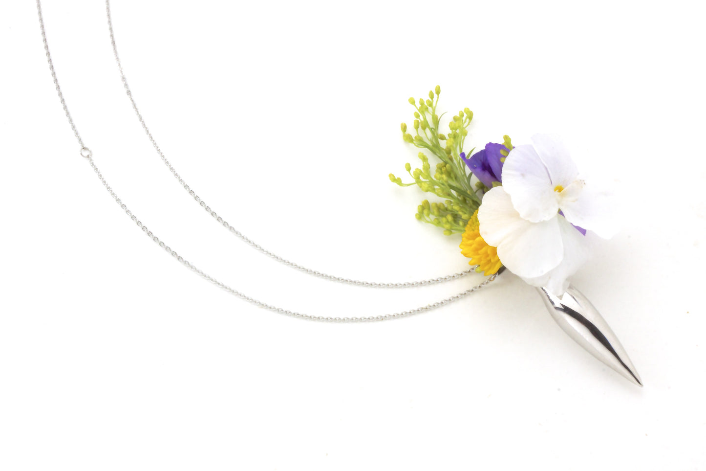 Wedding Jewelry l Flower Holding Necklace for Weddings by Fleurings Vase Bridal Jewelry