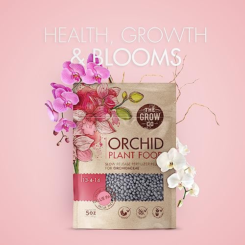 Orchid Plant Food (5 oz, 50+ Applications) - Bloom Booster Fertilizer Pellets for Orchids in Pots - Slow Release Nutrients for Healthy Flower & Reblooms